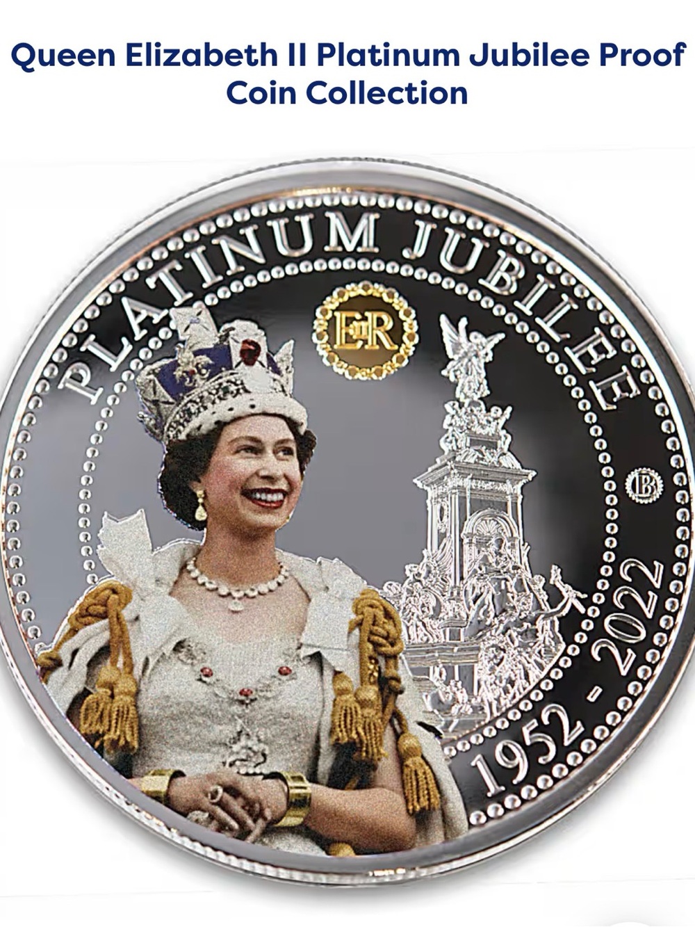 The Bradford Exchange Platinum Jubilee Commemorative Coin - Silver & Gold
